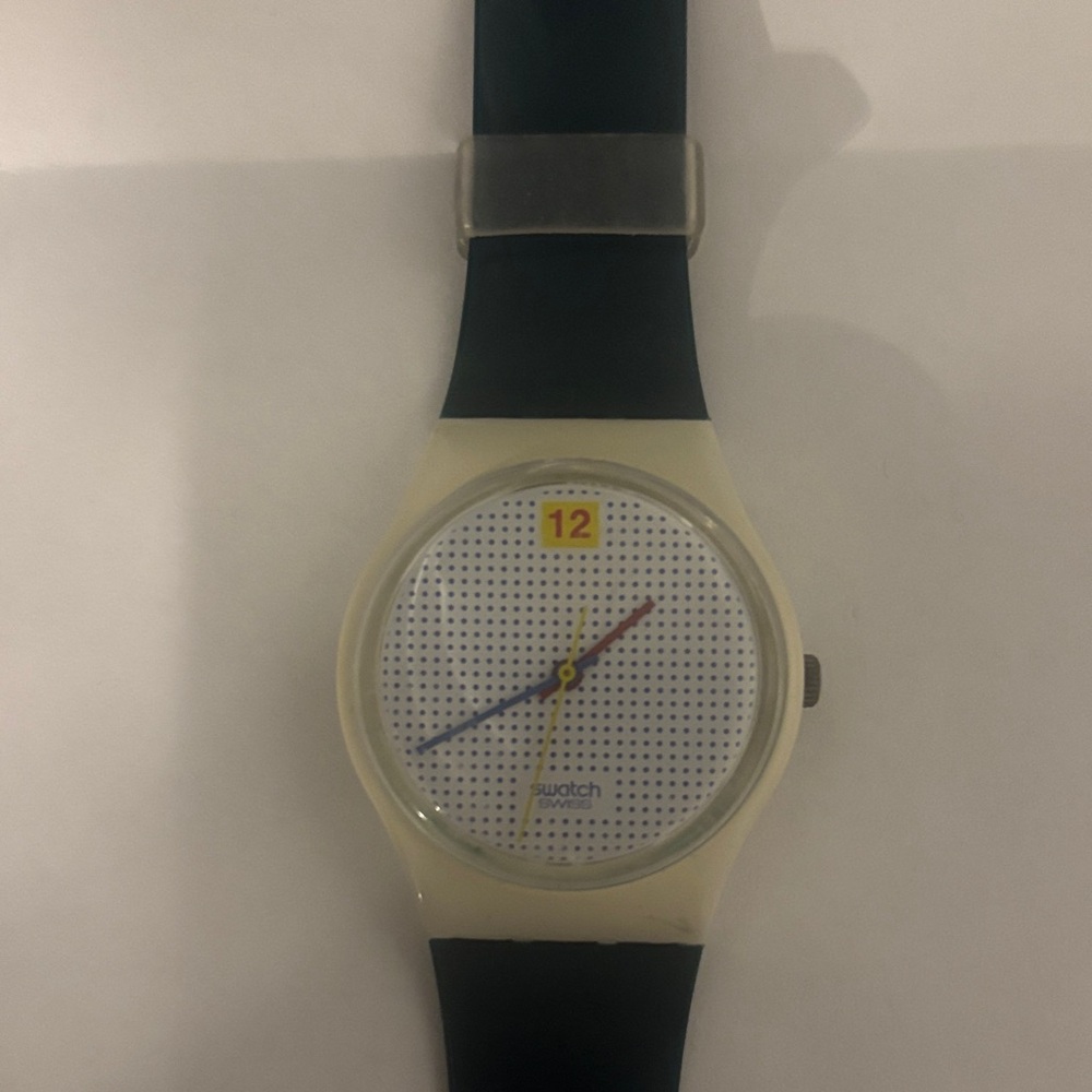Swatch Green and Cream Watch - Picture 2 of 3